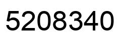 Number 5208340 black image