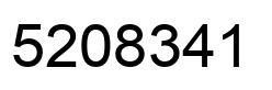 Number 5208341 black image