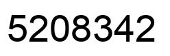 Number 5208342 black image