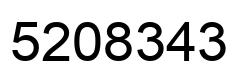 Number 5208343 black image