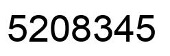 Number 5208345 black image