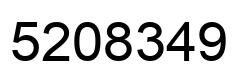 Número 5208349 imagen negro