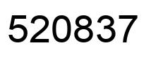 Number 520837 black image