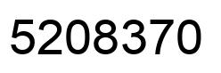 Number 5208370 black image