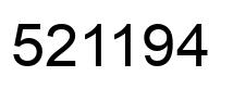 Number 521194 black image