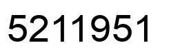 Number 5211951 black image