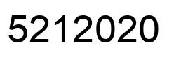 Number 5212020 black image