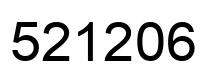 Number 521206 black image