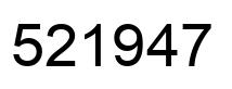 Number 521947 black image