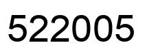 Number 522005 black image