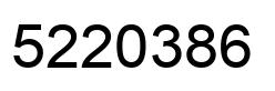 Number 5220386 black image