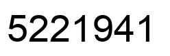 Number 5221941 black image