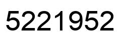 Number 5221952 black image