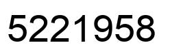 Number 5221958 black image