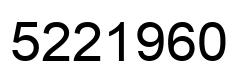 Number 5221960 black image