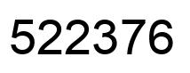 Number 522376 black image