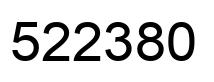 Number 522380 black image