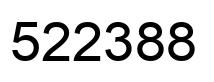 Number 522388 black image