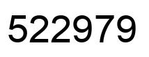 Number 522979 black image