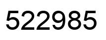 Número 522985 imagen negro