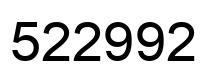 Número 522992 imagen negro