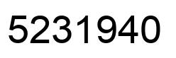 Number 5231940 black image