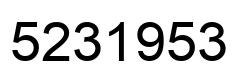 Number 5231953 black image