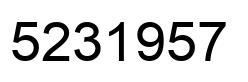 Number 5231957 black image