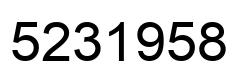 Number 5231958 black image