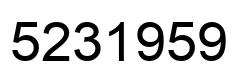 Number 5231959 black image