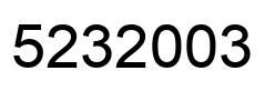 Number 5232003 black image