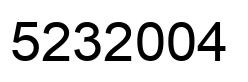 Number 5232004 black image
