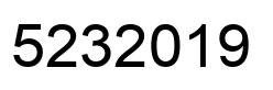 Number 5232019 black image