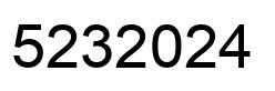 Number 5232024 black image