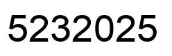 Number 5232025 black image