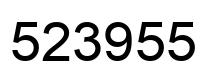 Number 523955 black image
