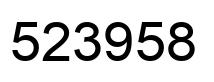 Number 523958 black image