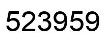 Number 523959 black image