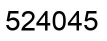 Number 524045 black image