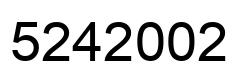 Number 5242002 black image