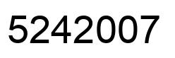 Number 5242007 black image