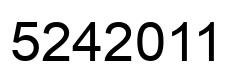 Number 5242011 black image