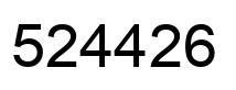 Number 524426 black image