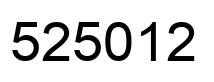 Número 525012 imagen negro