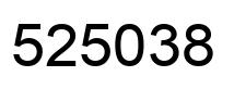 Number 525038 black image
