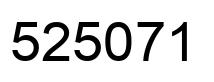 Number 525071 black image