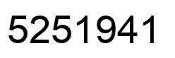 Number 5251941 black image