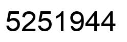 Number 5251944 black image