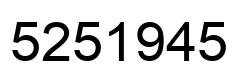Number 5251945 black image