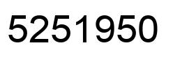 Number 5251950 black image